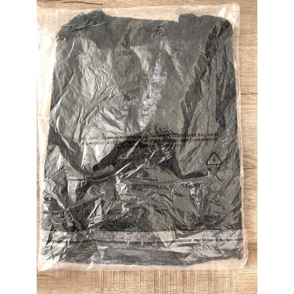 Marine Layer Jude Tank Top Ruffle Flutter Sleeve Crinkled Cotton Black NWT Large - Picture 4 of 8